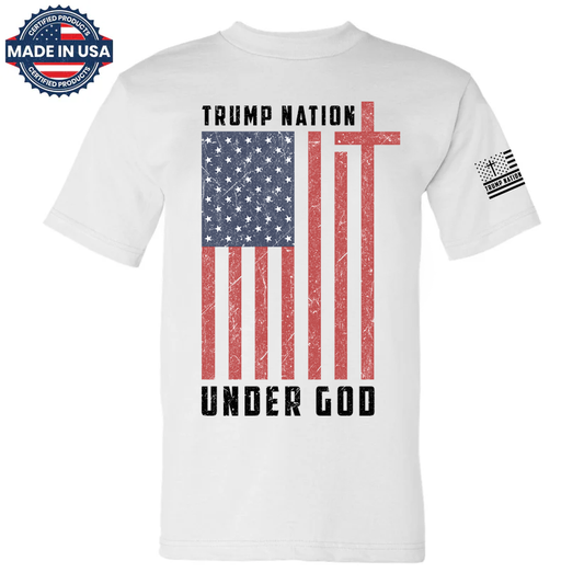 TRUMP NATION UNDER GOD - CROSS FLAG