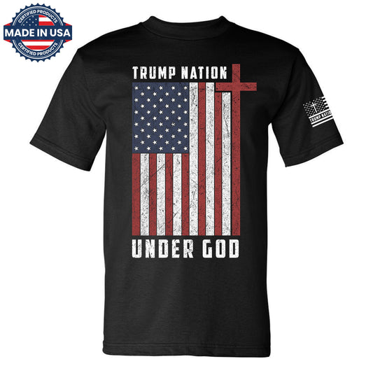 TRUMP NATION UNDER GOD - CROSS FLAG