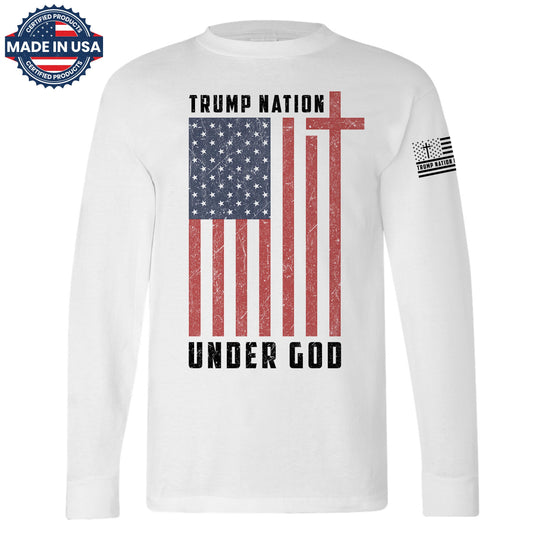 TRUMP NATION UNDER GOD - CROSS FLAG
