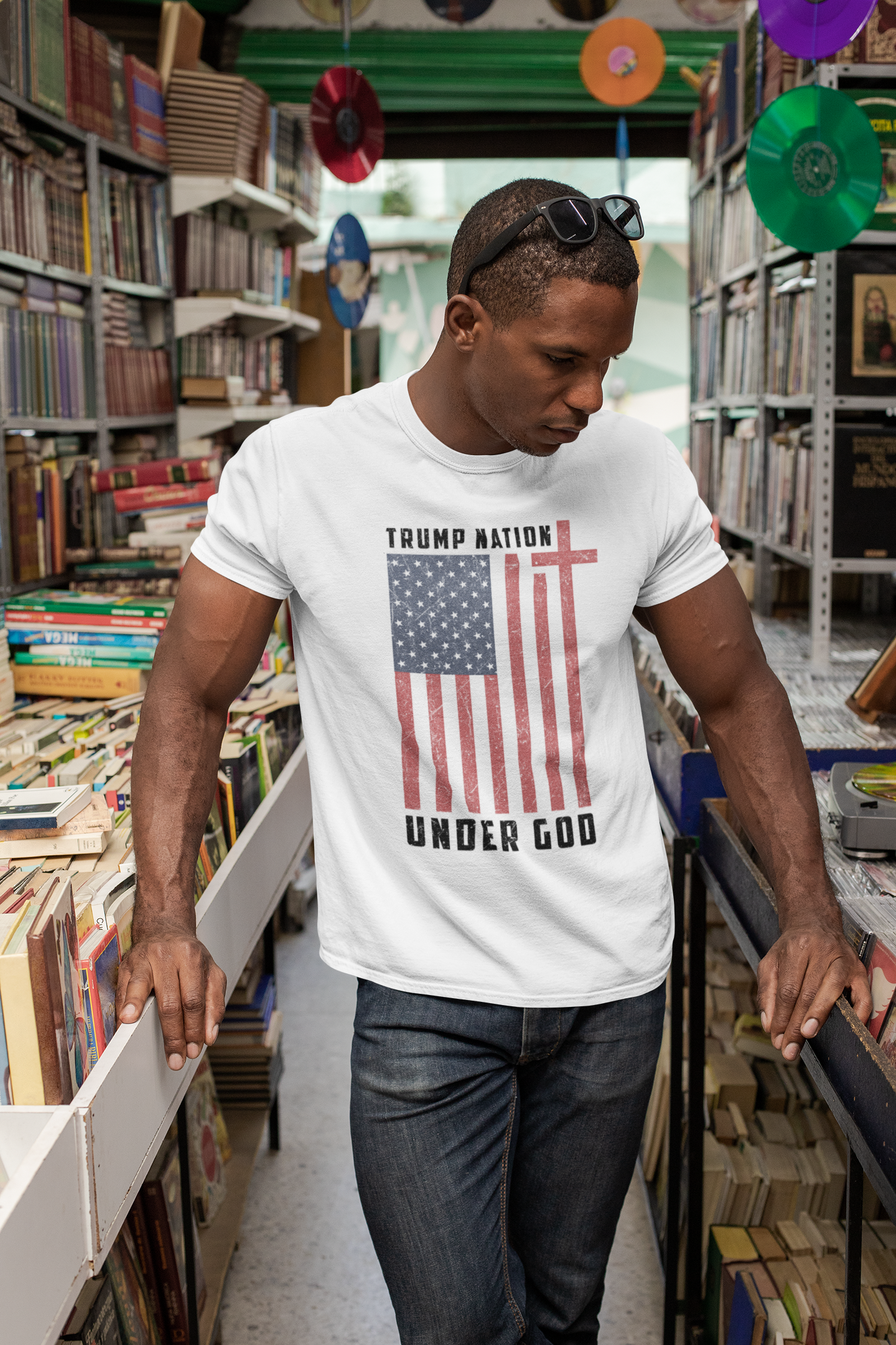 TRUMP NATION UNDER GOD - CROSS FLAG