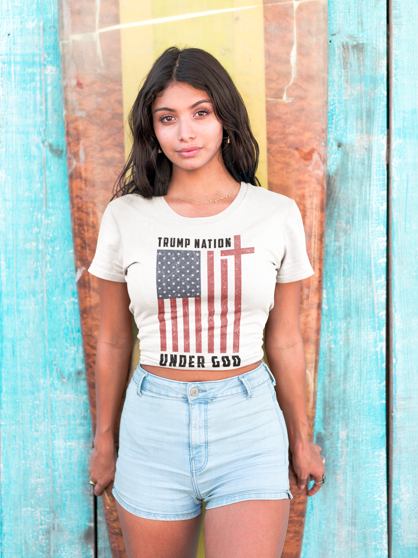 TRUMP NATION UNDER GOD - CROSS FLAG