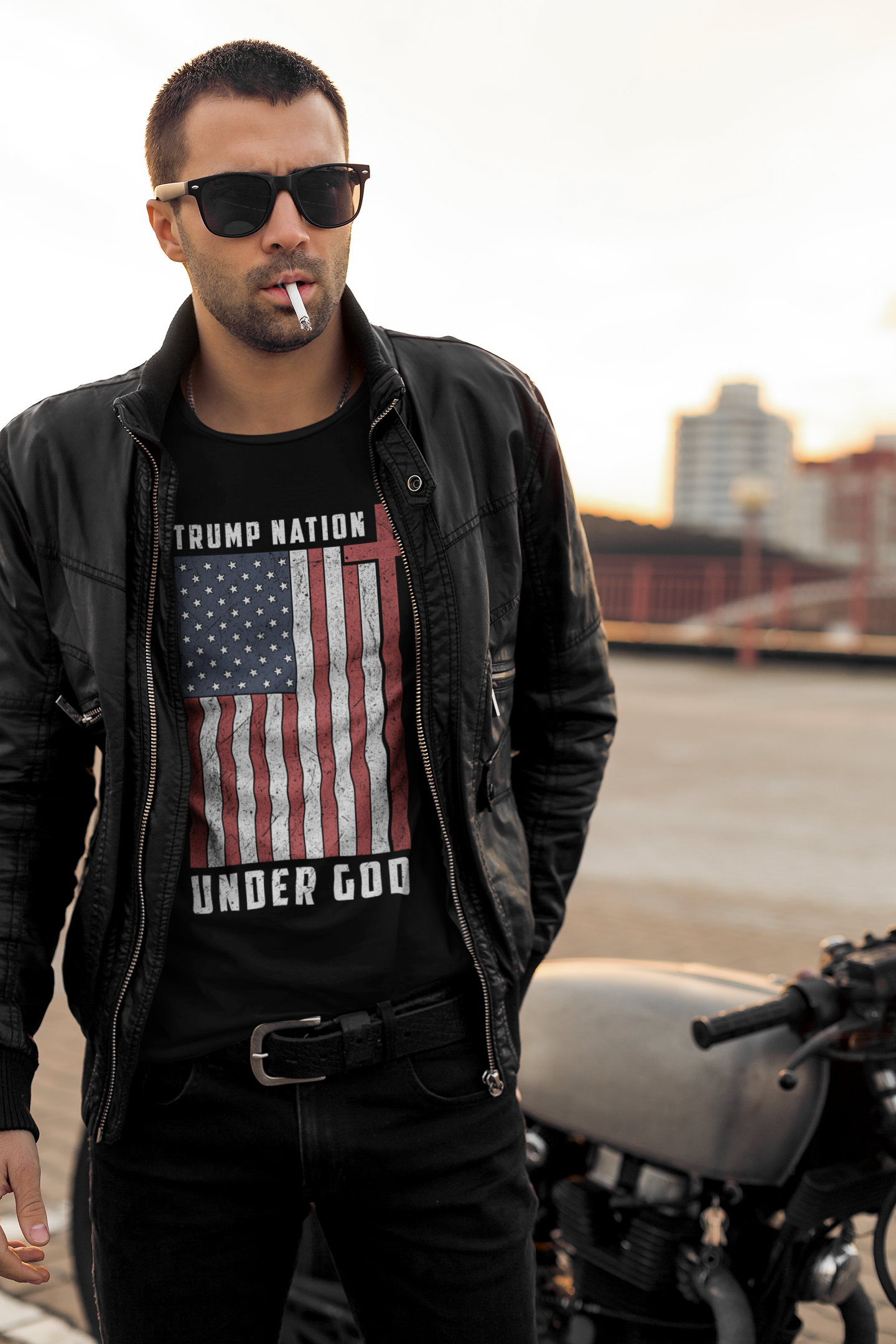 TRUMP NATION UNDER GOD - CROSS FLAG